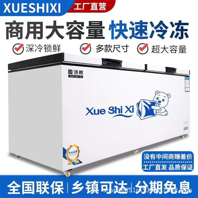 雪诗希冰柜卧式商用大容量冷柜冷藏两用超大冷冻柜单双温冷柜冰箱