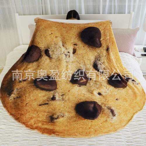 亚马逊趣味煎饼毯墨西哥卷饼毯子沙发法兰绒小毛毯办公室休闲毯