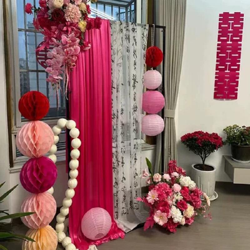婚庆铁艺架子纱幔布幔花架订礼黑色背几ltao1003何婚拱门景架迎宾