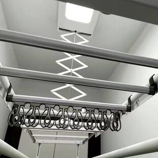 材质凉衣杆电动晾衣架大全升降配件母婴夹晾晒中间小横杆通用神器