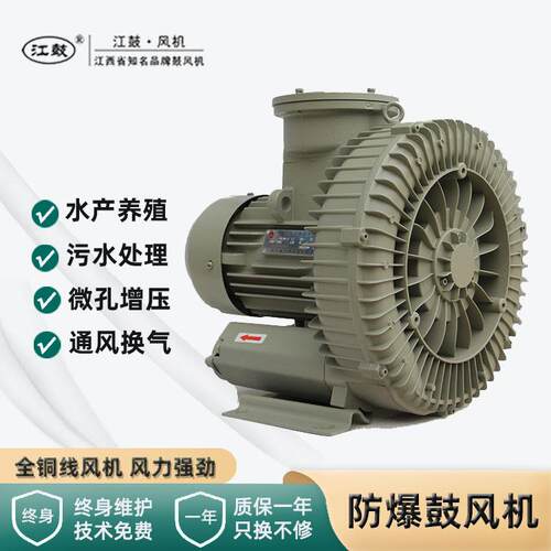 江鼓曝气漩涡气泵GL810750-EX防爆水产养殖漩涡气泵高压旋涡风机