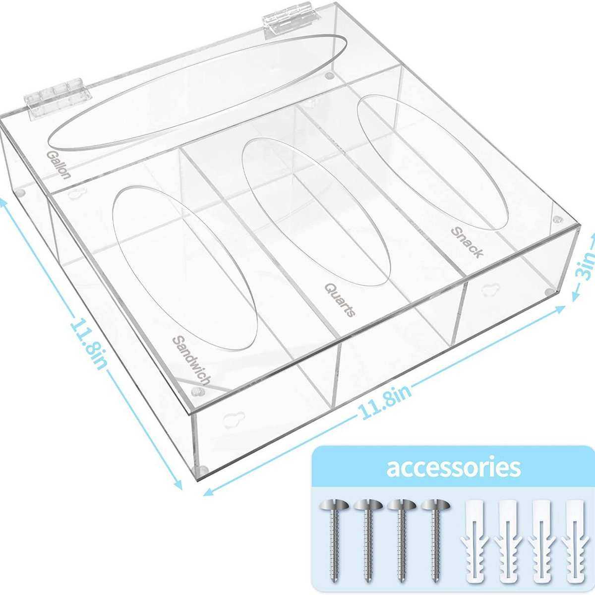 透明亚克力拉链袋整理器 收纳袋组织箱纸巾盒收纳,基础建材,亚克力板,淘宝优惠券,粉丝福利购,淘宝优惠卷