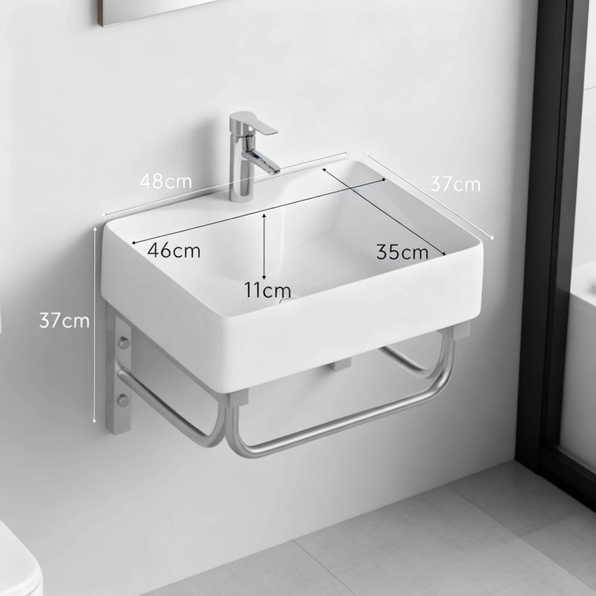 窄型洗手盆挂墙式台盆小尺寸洗漱台小户型卫生间洗脸盆陶瓷盆单盆,家装主材,挂墙式洗脸盆,淘宝优惠券,粉丝福利购,淘宝优惠卷