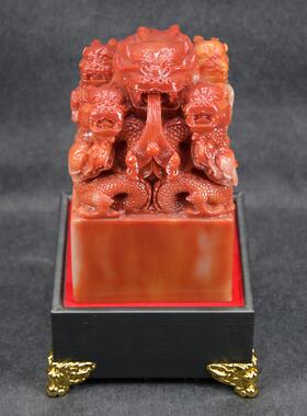 彷寿山石大号印章 九龙印玉玺大印 传国玉玺书法印章摆件篆刻