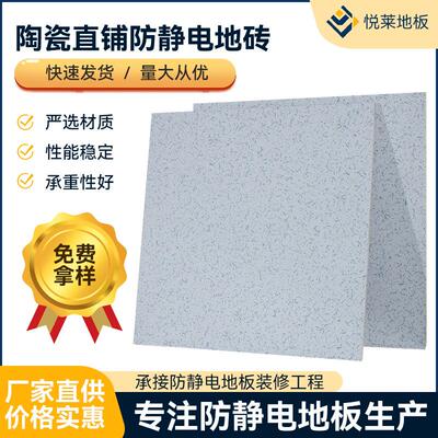 直铺陶瓷面防静电地板600600高架空活动抗静电地砖直销地板