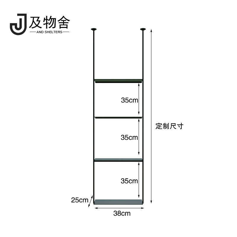玄关书架木质物架装饰置架茶室艺家用铁吊架架创意陈列客厅悬挂架