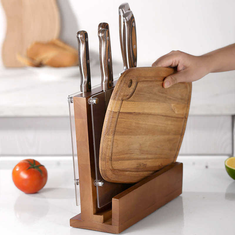 实木多功能双面亚克力磁力刀架厨房放刀磁吸刀座套刀置物架家用,收纳整理,整理架/置物架/收纳架,淘宝优惠券,粉丝福利购,淘宝优惠卷