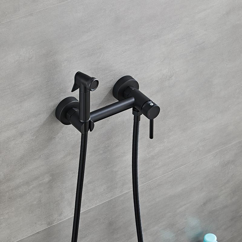 新款直销枪灰色全铜简易白色淋浴花洒套装冷热马桶喷枪妇洗器家用