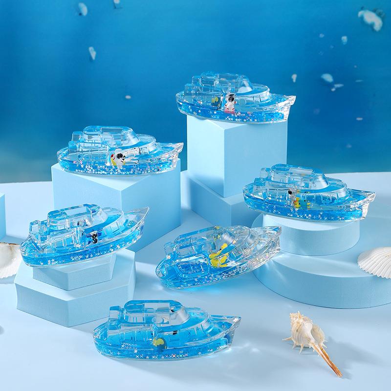 新款车载海洋小船油滴小摆件油漏创意游轮漂流瓶学生礼品儿童礼物