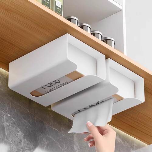 Creative Wall-Mounted Tissue Box for Home Living Room - No-D