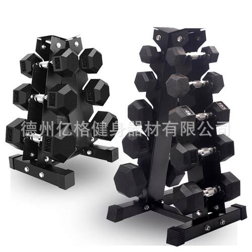 Calliven哑铃男士健身器材家用女士小哑铃10KG包胶六角套装组合