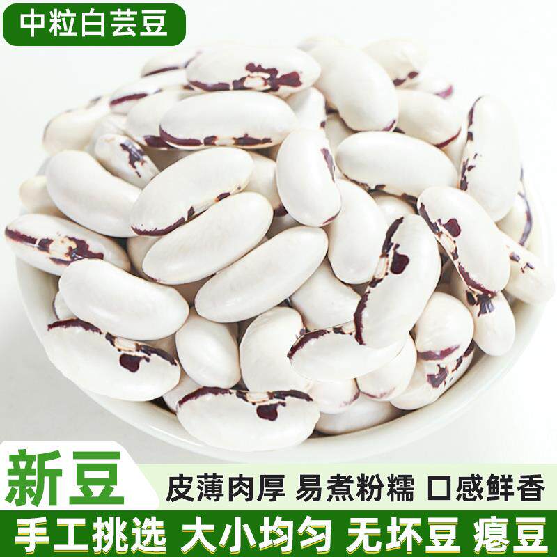 白芸豆干货云南特产农家新鲜大白豆雪豆腰豆扁豆五谷杂粮云豆子类