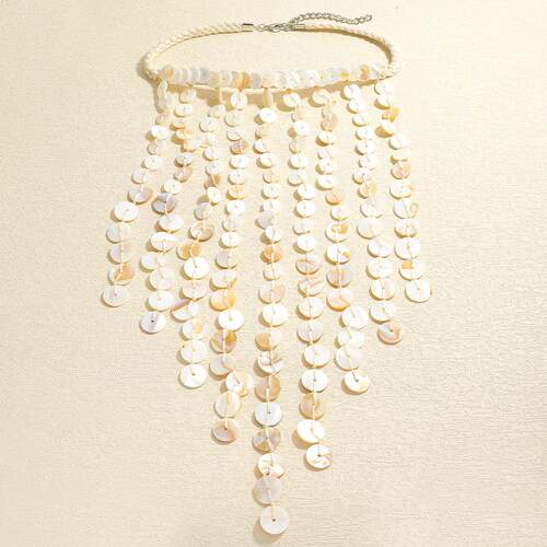Multi layer tassel collarbone chain earrings necklace