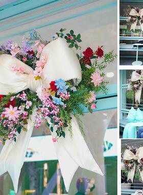 橱窗蝴蝶结 网红店铺装饰打卡背景墙置景拍照道具摆件节日大巨型