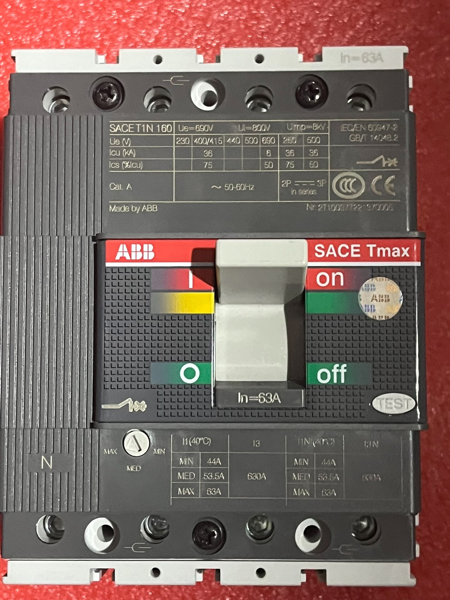 ABBT3N250，3P250A塑壳断路器  ABB空气断路