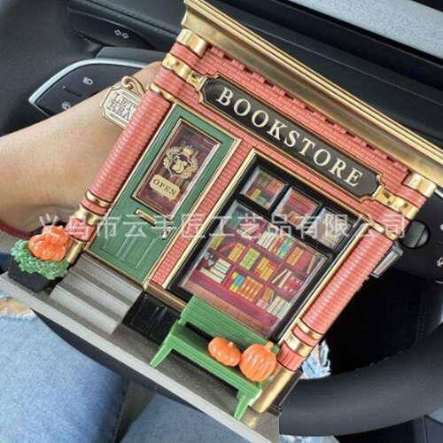 跨境新品Micro Night Light Bookstore微型夜灯书店氛围摆件