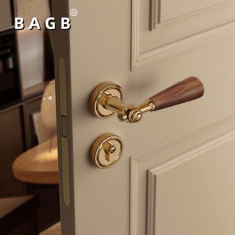 家用通用型室内胡木USE卧室复古静把音门锁门手实木把手桃门新房