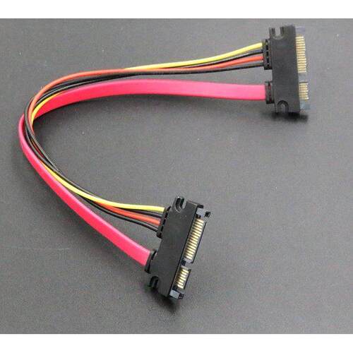 SATA7+15P 公对公转接线 22p硬盘连接线 SATA线 数据电源二合一线
