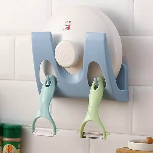 A minimalist pot lid rack and multifunctional kitchen wall-m