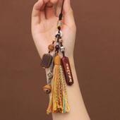 藏式 五彩流苏 汽车挂件车内吊饰手工编织车载后照镜平安吊坠男女款