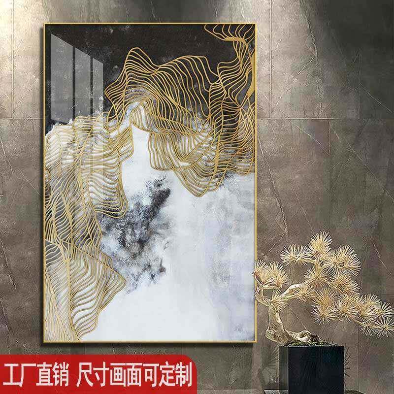 新中式酒店大堂大厅装饰画 画茶室背景墙玄关画 画民宿房间软装挂