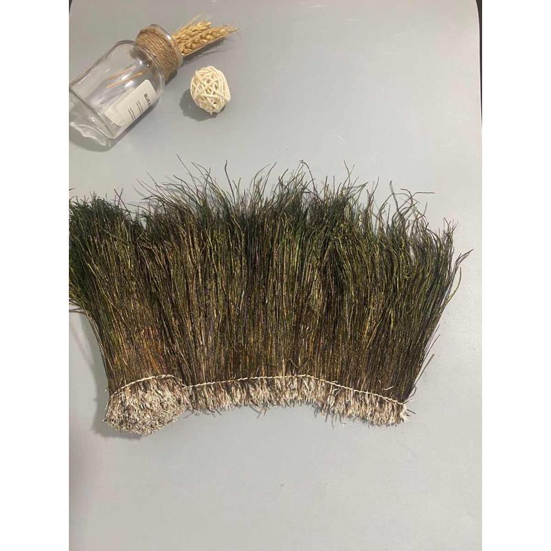 批发孔雀丝穿线绑鱼钩飞蝇钩材料纳米绑制孔雀毛羽毛15-20厘米