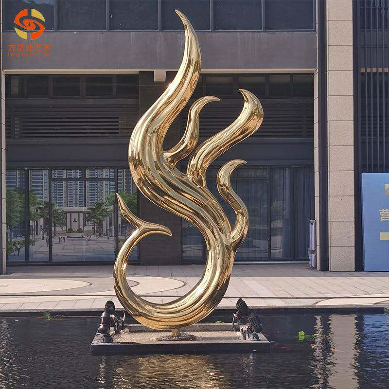 金电镀摆件水池景钛观小品不属锈钢凤金凰雕塑厂家直不锈钢凤供景