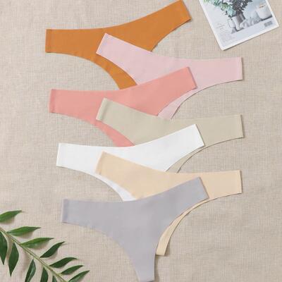 Non marking sports underwear, thong with cotton, low