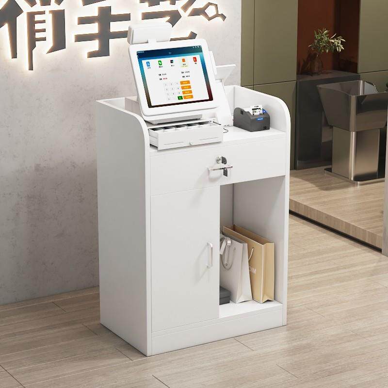 简约小型收银柜台服装店超市饭店前台电脑吧台柜台定制店铺小型美