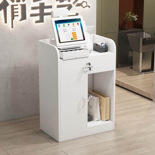 简约小型收银柜台服装店超市饭店前台电脑吧台柜台定制店铺小型美
