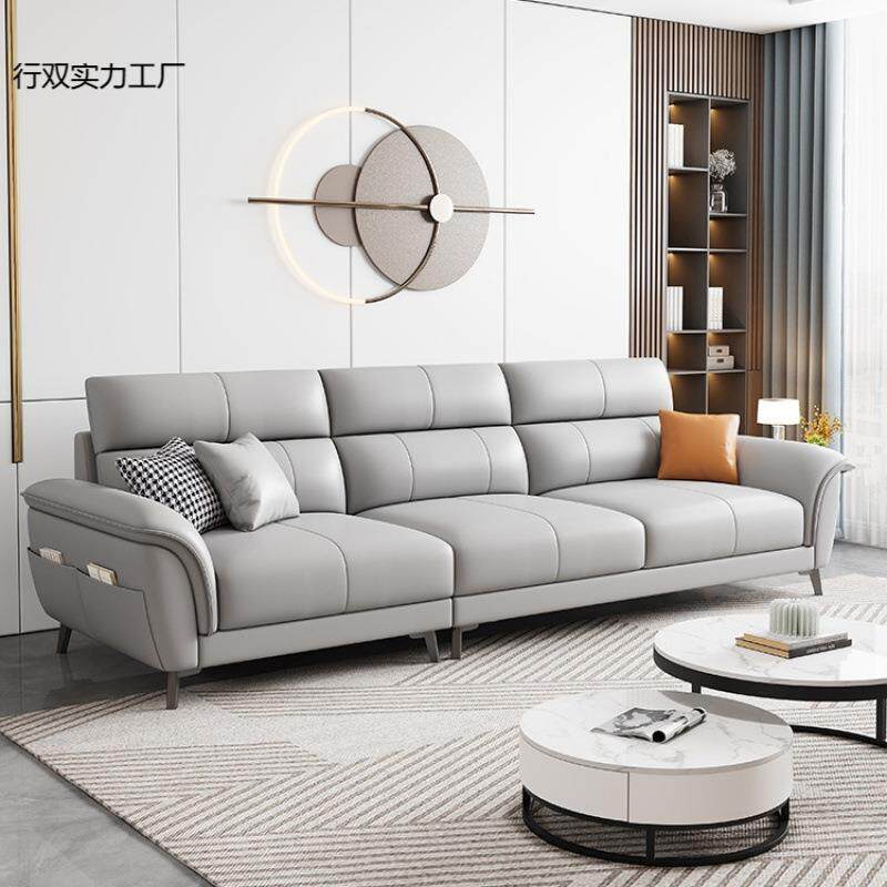简约现代科技布艺沙发客厅2026新款小户型三人位直排轻奢家具