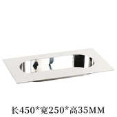 样板房长方形奢家用客厅不锈钢装 饰高级收纳轻摆件轻果盘感奢托盘