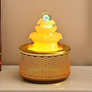 l1s客厅办公室桌摆件面水流循环水电5rfcp8xE视柜招才赚运风水茶