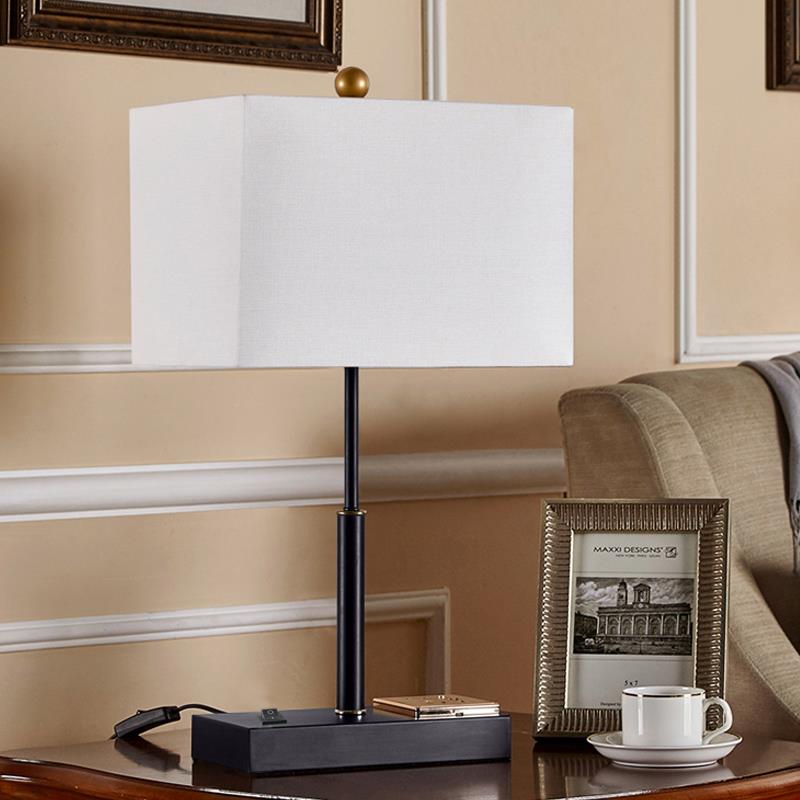 高档欧式多功床头 代简现约创意灯具带US能B接口充灯电台灯沙发边