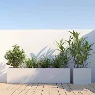 户外不锈钢定制花箱阳台种植箱广场商业街长方形花坛铁艺成品花槽