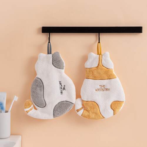 Wholesale Creative Cartoon Thickened Coral Fleece Hand Towel