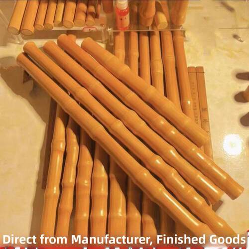 于谦同品实心香竹红皮旧料高密度手持式细抛保护棒浆成品竹雕竹筒