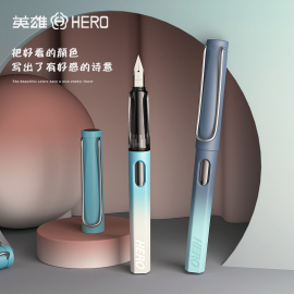 英雄钢笔学生专用hero359钢笔小学生三年级，练字墨水笔英雄牌男女，可替换墨囊初学者定制刻字