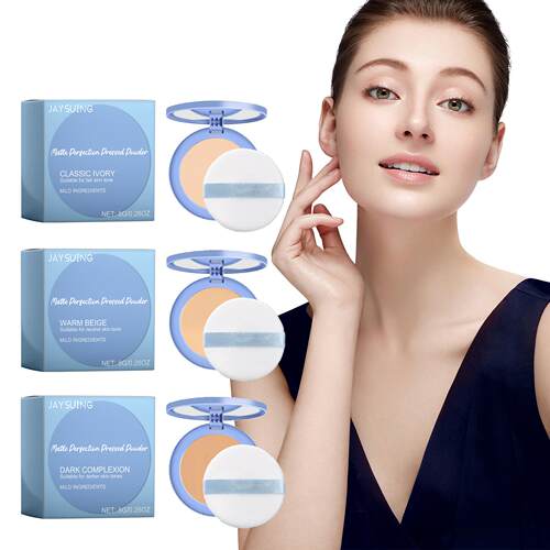Jaysuing Oil-Control Setting Powder Compact - Lightweight, s