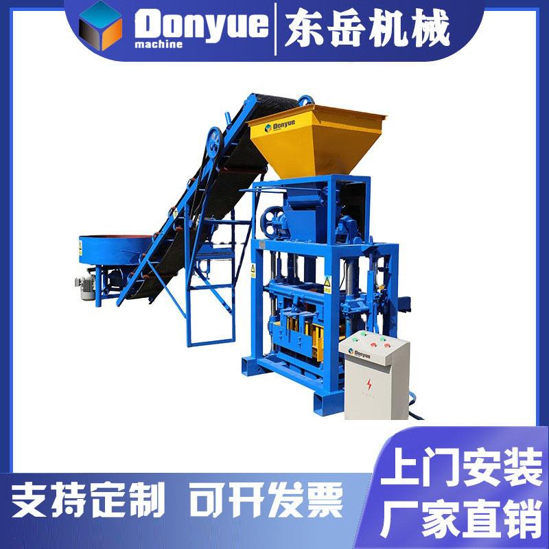山东QT40-1小型半自动混凝土砖机械生产设备免烧水泥路制砖机