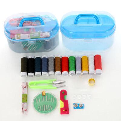 Large Sewing Kit Box DIY Treasure Chest Sewing Set 10-Piece