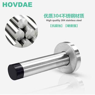 新款直销卫生间门挡器墙顶护门限位器橡胶加长门顶304门阻不锈钢