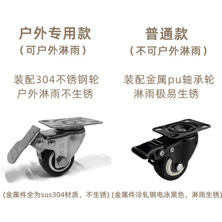 花叶®户外特厚特硬移动托盘圆形带万向轮底座花盆水缸鱼缸大承重