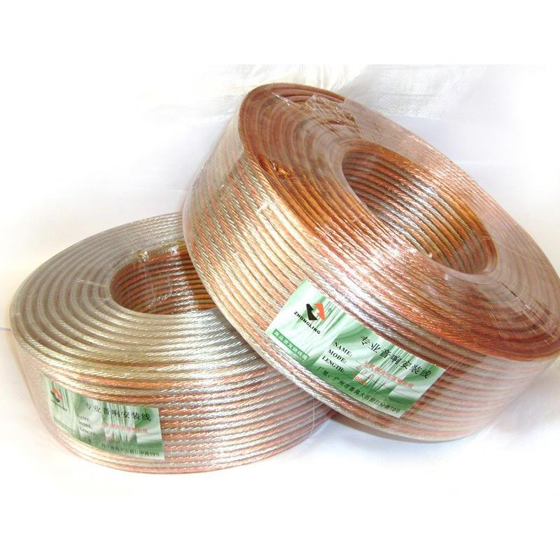 纯铜2X500芯透明金银音响线、1000支音响音频连接线、工程喇叭线