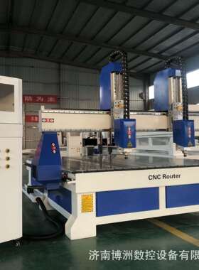 博洲数控1825双头棺木雕刻机甘肃寿材浮雕机河北双头棺材机