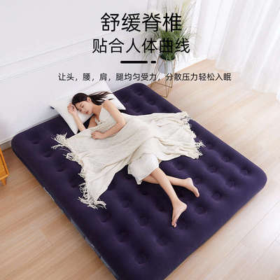 瑞星红厂家充气床垫车载户外气垫床折叠单双人加厚植绒床垫家用