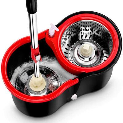 Spin Mop Bucket Floor Cleaning System floor mop wringer set