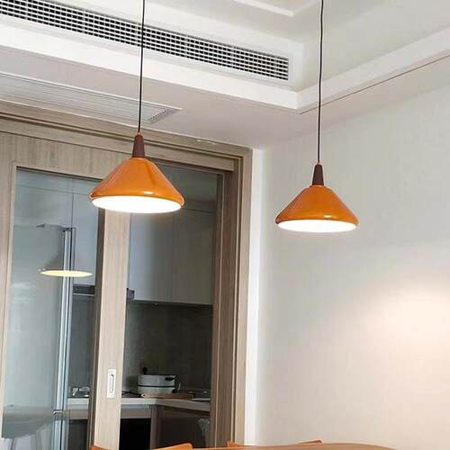 直销新款全光谱双子吊灯中古风包豪斯餐厅吊灯日式侘寂风岛台书房