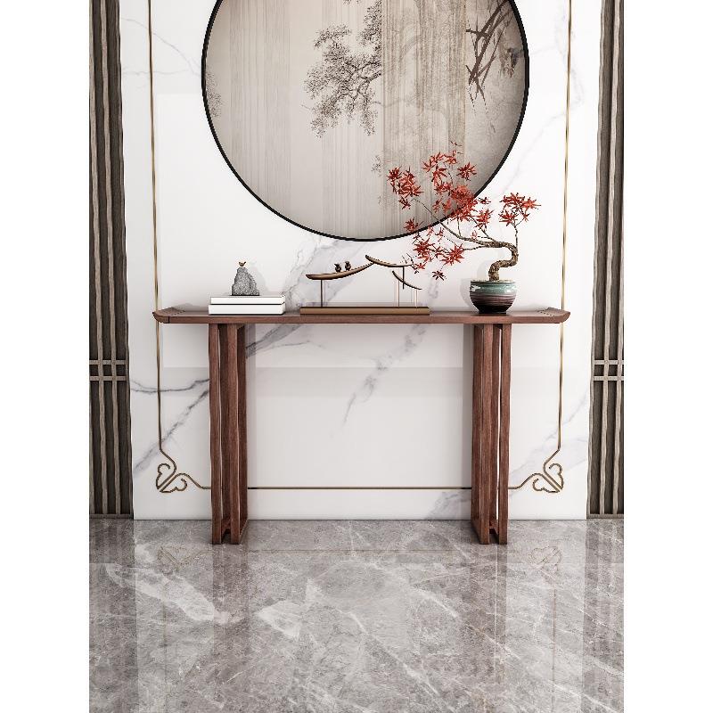 新中式实木玄关桌玄关柜入户靠墙玄关台条案简约现代长条供桌条几