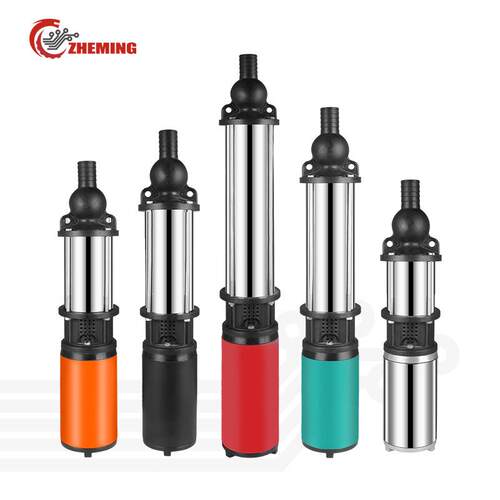 直流太阳能泵12v24v48v60v高扬程大流量多级直流深井泵DCSOLAR